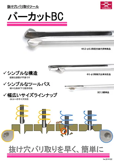 抜け穴バリ取りツール バーカットBC カタログ